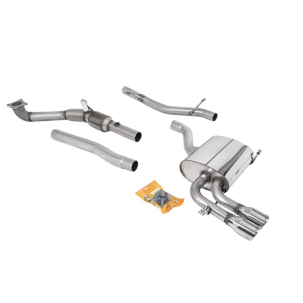 Milltek Turbo-back including Hi-Flow Sports Cat Exhaust Audi A3 2.0T FSI Quattro 5-Door SportBack 04-12 - Image 2