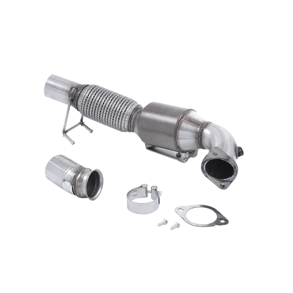 Milltek Large Bore Downpipe and Hi-Flow Sports Cat Exhaust Ford Focus Mk3 RS 2.3 EcoBoost 4WD 5-Door Hatchback 16-18 - Image 2